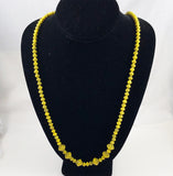 Yellow Czech Glass Antique Necklace