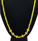 Yellow Czech Glass Antique Necklace