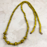 Antique Czech yellow glass necklace