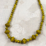 Yellow Czech Glass Antique Necklace