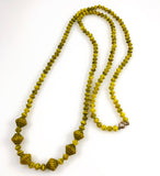 Yellow Czech Glass Antique Necklace