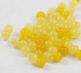 Light Yellow Jade 4mm Round Beads