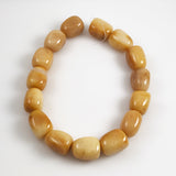Large Yellow Jasper Gemstone Barrel Beads