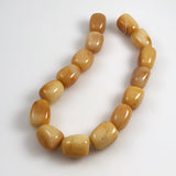 Large Yellow Jasper Gemstone Barrel Beads