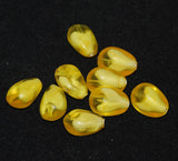 Yellow Givre Lucite Beads (12) 17 x 12mm