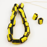 Antique Yellow Stripe African Trade Beads 