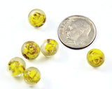 Yellow Givre Aventurine 9mm Round Beads