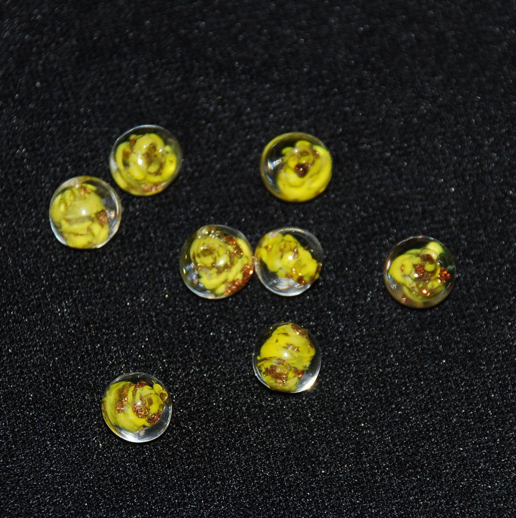 Yellow Givre Aventurine 9mm Round Beads
