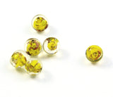 Yellow Givre Aventurine 9mm Round Beads