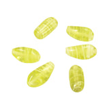 Yellow Lamp Work Glass Beads - Vintage Japanese