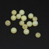 Yellow Opal Glass Round Beads - 8mm Vintage