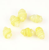 Light Yellow Lamp Work Glass Beads