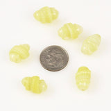 Light Yellow Lamp Work Glass Beads