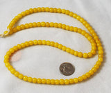 African Trade Yellow Prosser Beads 5mm