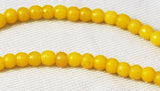 African Trade Yellow Prosser Beads 5mm