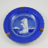 Vintage Yellowstone Park Blue Plate Ash Tray