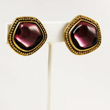 Vintage Yves St. Laurent Gripoix Glass Earrings 