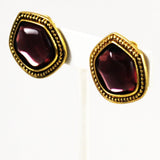 Yves St. Laurent Gripoix Glass Earrings Vintage