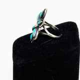 Zuni Turquoise Petit Point Native American Ring