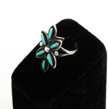 Zuni Turquoise Petit Point Native American Ring