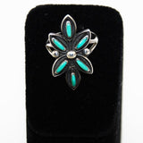 Zuni Turquoise Petit Point Native American Ring