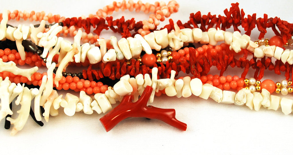 Coral Beads and Jewelry